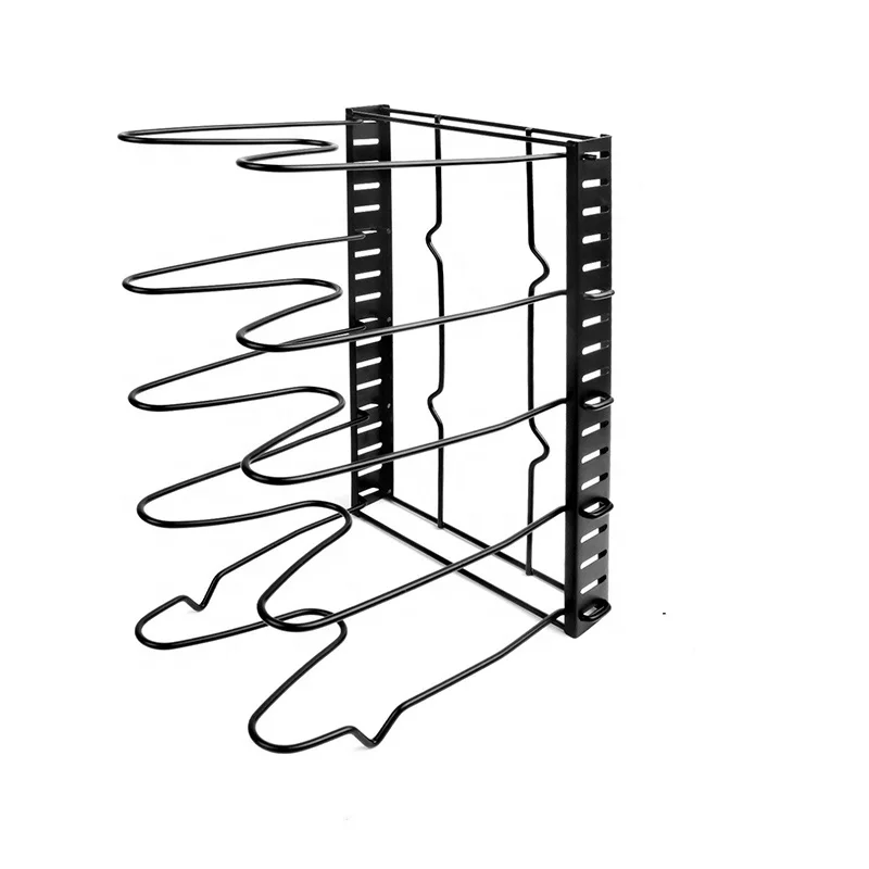 

Adjustable Pot Rack and Pan Stand Organizer For Table-stand, Black,silver