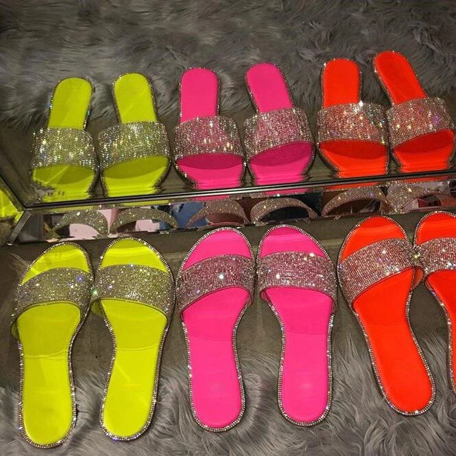 

Plus size 2021 summer new style slippers women snake print sandals women's sandals cheap slipper flat slippers, 7 colors