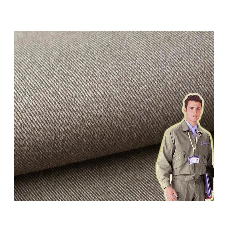 OEKO-TEX Hot Selling CVC60%40% 21s Twill Solid Fabric with Peach Waterproof Workwear Fabric