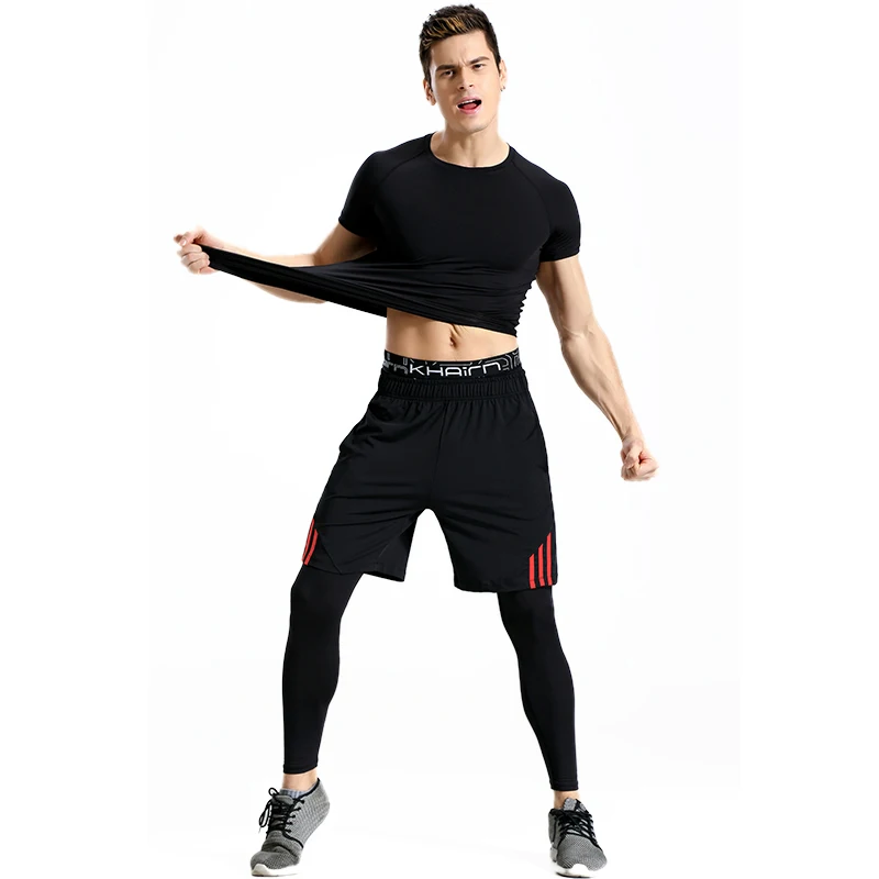 

factory gym wear t shirt and short set for men clothing