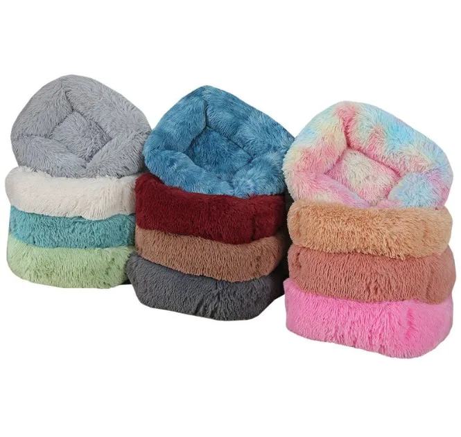 

Manufacturers direct plush square pet shelter warm winter sleep pet dog bed