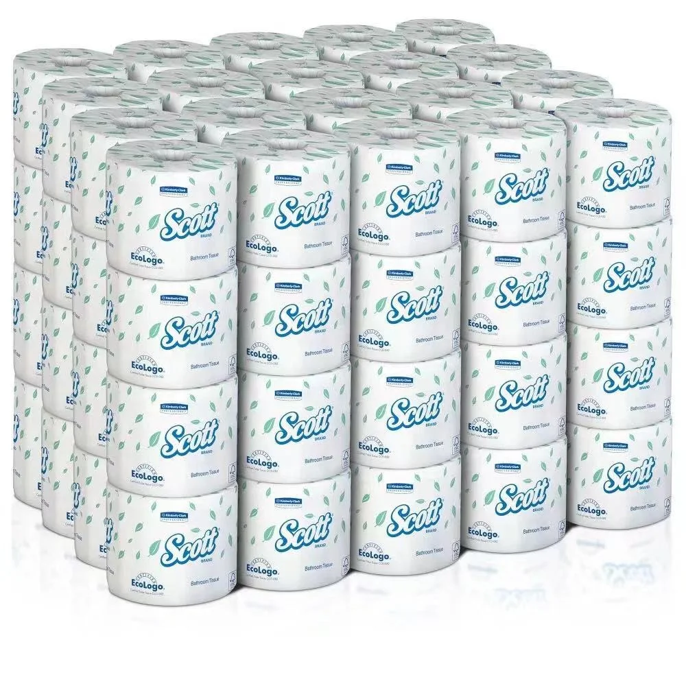 

Water soluble toilet paper, White