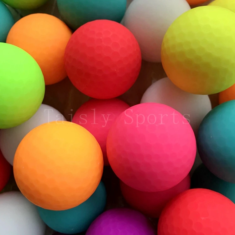 
colorful 2 piece matte golf balls tour quality soft golf matte ball 