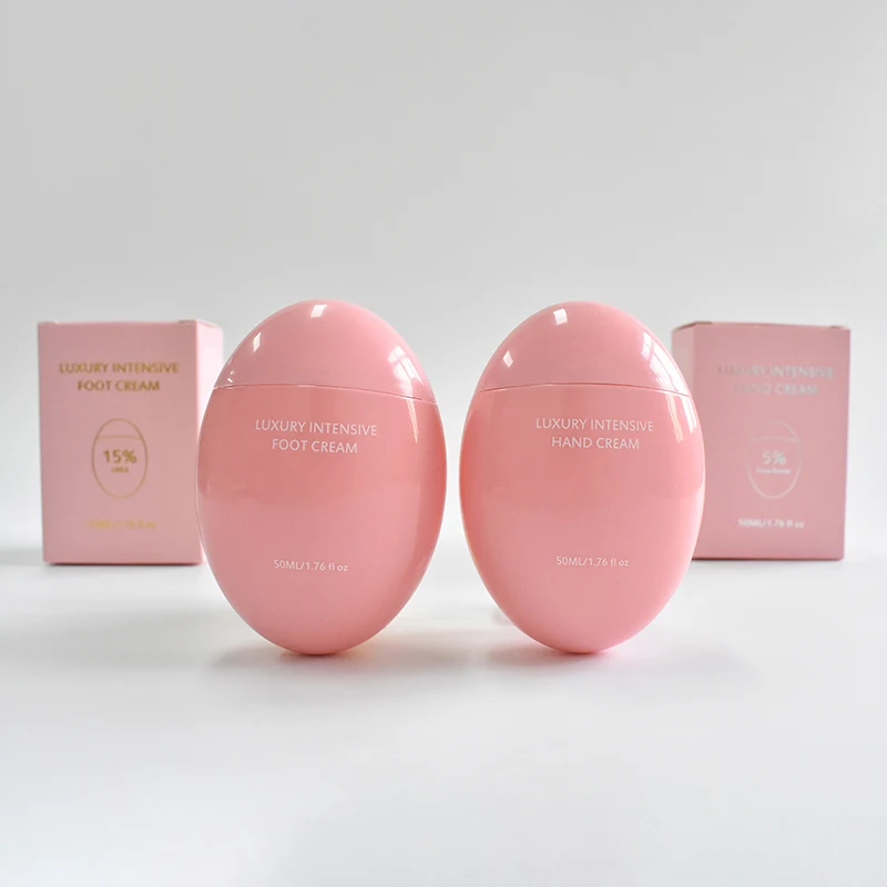 

Luxury Screw Lid Tube Cosmetic Plastic egg shape Bottle 50ml BB Cream Sunscreen Essence Container Lovely Pink Surface