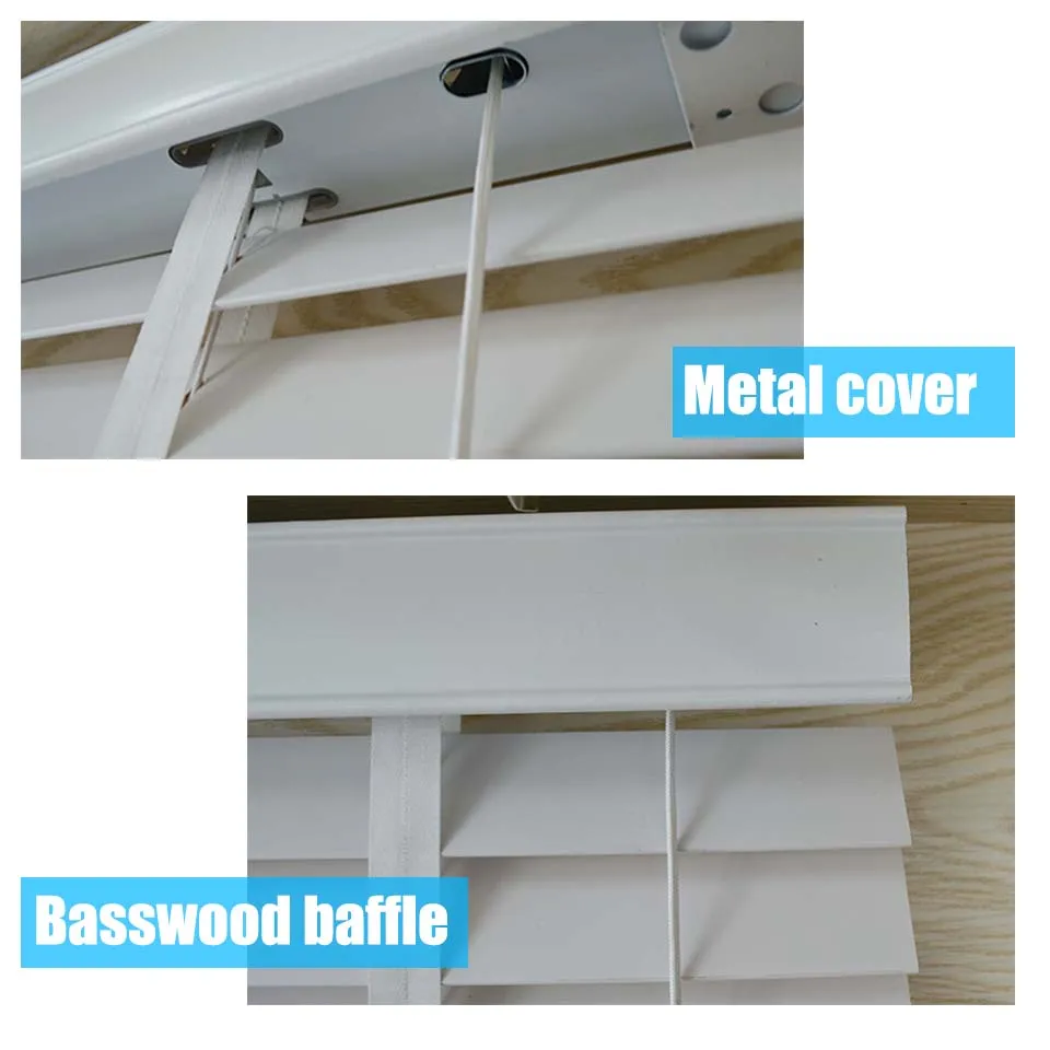 
Customized Wooden Blinds Real wood Slats Horizontal Blinds No.:WB_MB580 