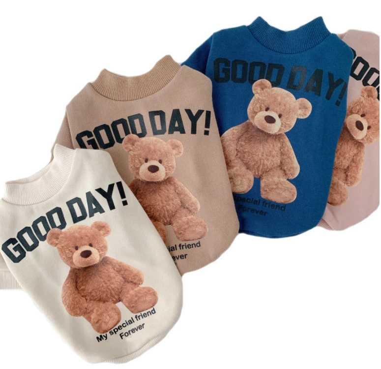 

Cute Teddy Bear Pattern Dogs Clothes Warm Pet Cat Dog Winter Clothes for Dogs