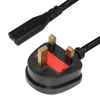 High quality AC power cable connect with ac adapter UK BSI Standard Fused Plug to IEC C7