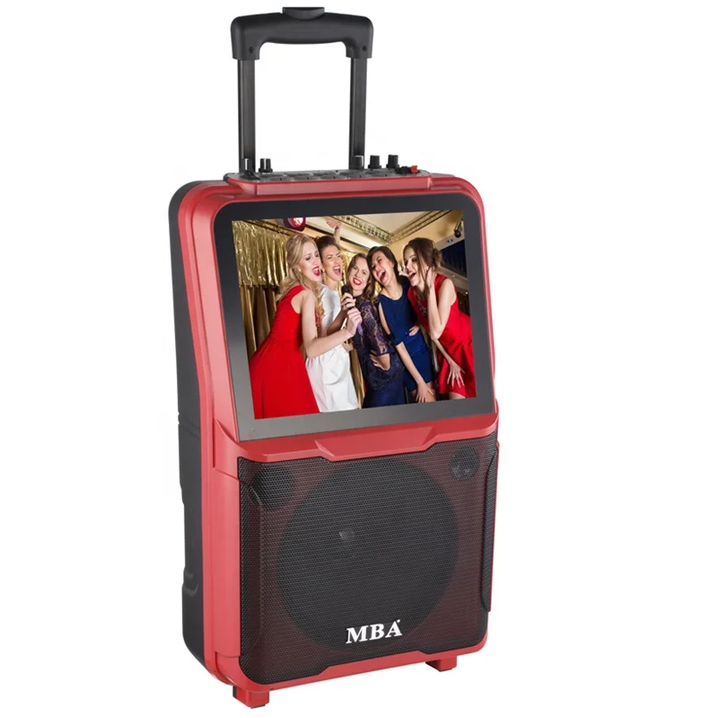 

High-quality multimedia speaker system mobile trolley portable speaker with handle and wheels