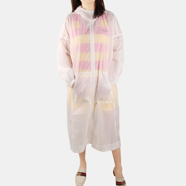 

Sun proof outdoor sports casual women and men plus size zip hoodie long ultra light thin waterproof jacket