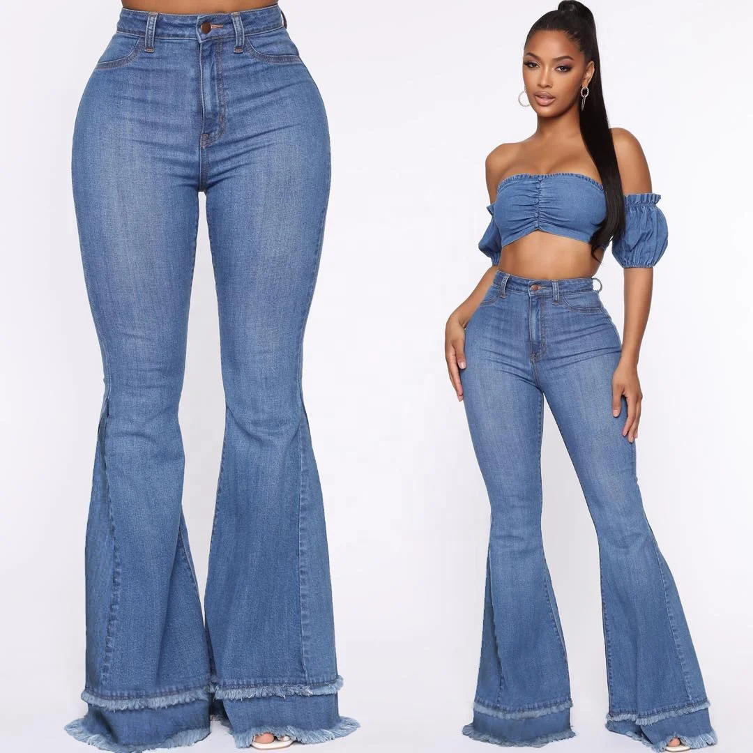 

AI12-2244 Ladies jeans top design denim plain high waist sexy jeans woman