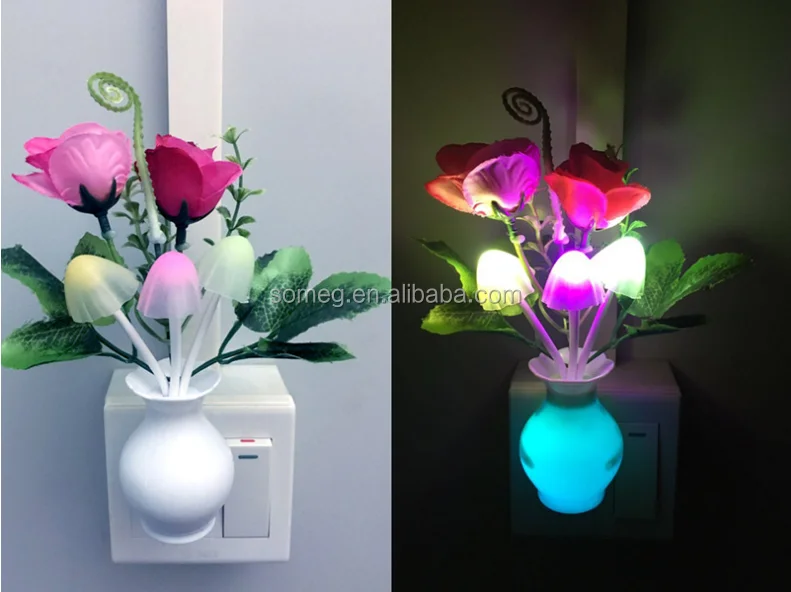 mushroom flower night light