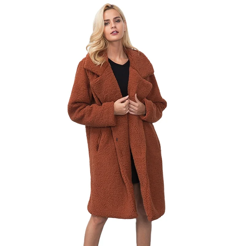 

Customized wholesale New style women's fur outer winter imitation fur coat thick warm jacket large size custom wholesale