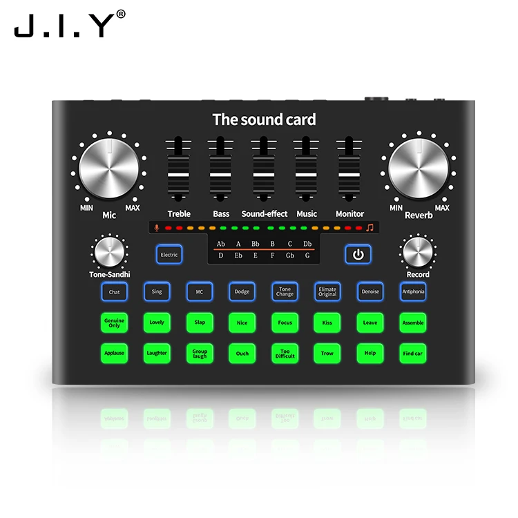 

V15 Sound Card V8S for Live Streaming Voice Changer Audio Mixer for Music Recording Karaoke Singing Broadcast