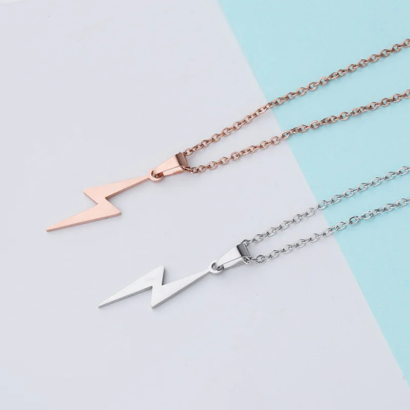 

Wholesale Stainless Steel Lightning Pendant Necklace