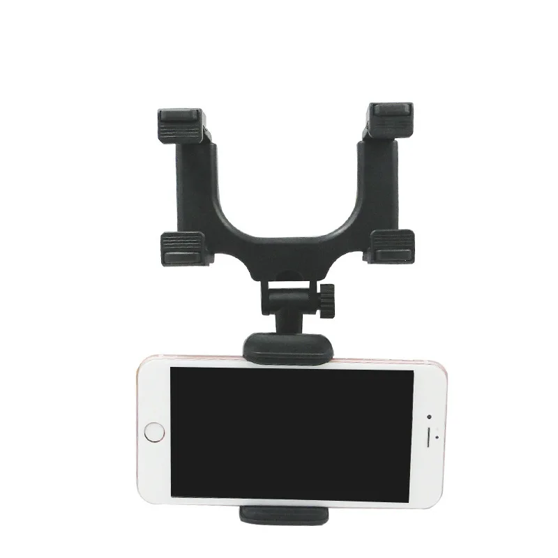 

Newest Car Rear View Mirror Mount Phone Holder for Smartphones GPS Navigator, Black