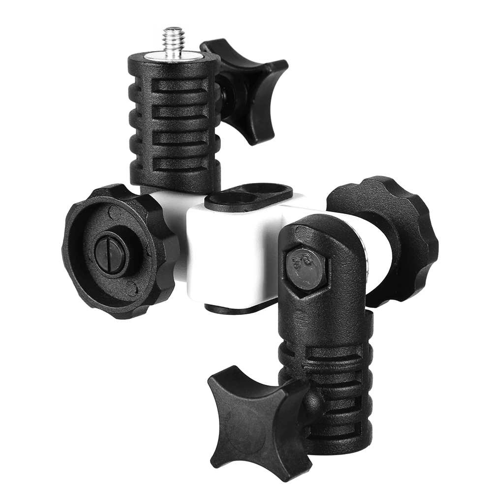 

inlighttech Universal Metal Cold Shoe Mount Flash Hot Shoe Adapter for Double Umbrella Holder Swivel Light Stand Bracket, Black