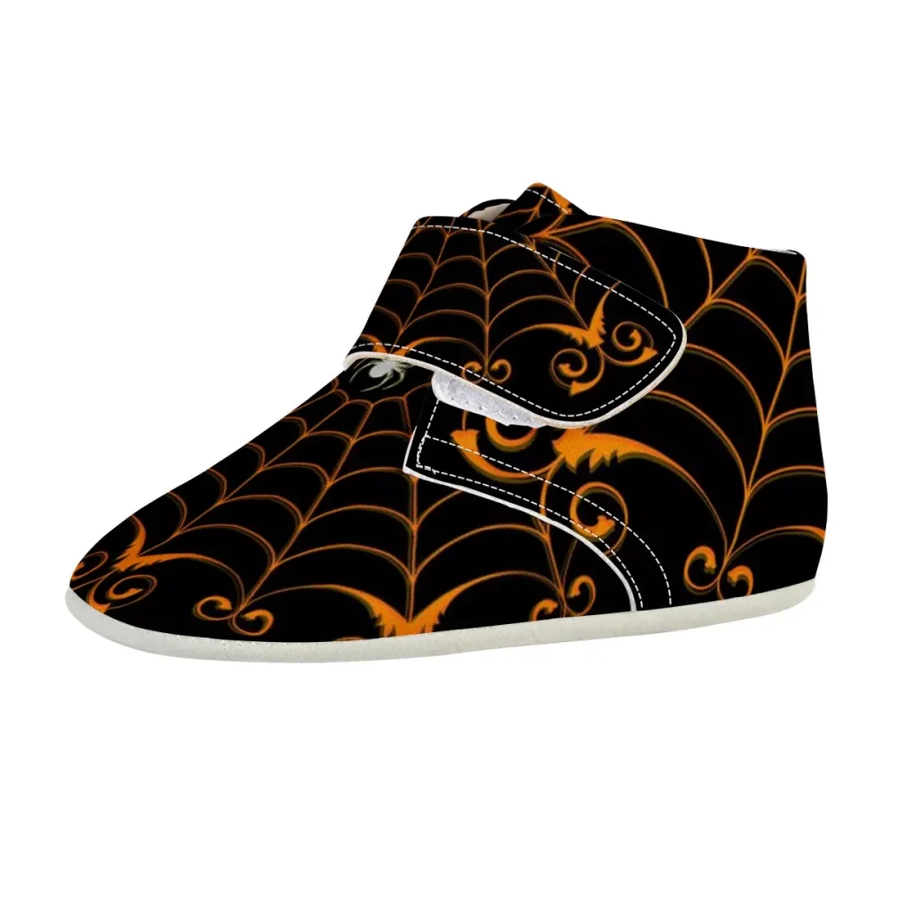 

FORUDESIGNS Wholesale Kids Fashion High Top Toddler Hook Loop Shoes Unisex Casual White Sneakers Printing Trendy Dropshipping