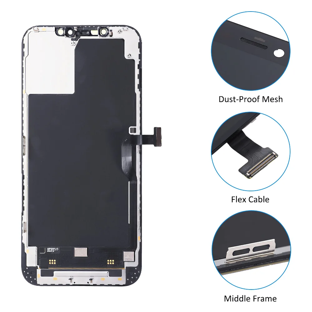 

All Models OLED Screen for iPhone LCD 12 Pro 11 Pro Max XS XR X 8 7 6S 6 Plus Display Touch Screen Assembly Replacement