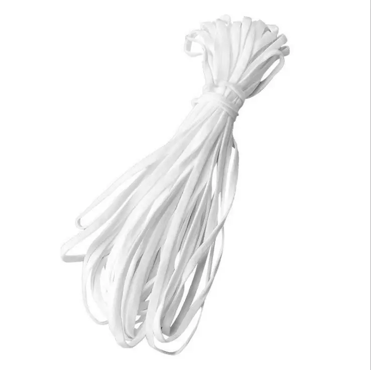 

White color flat elastic band with good price for disposable mask