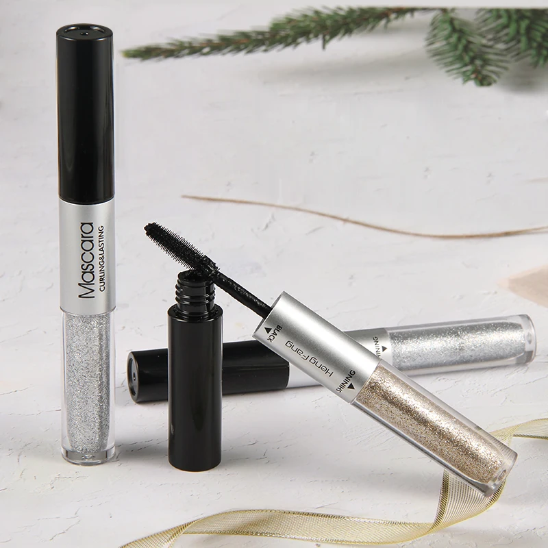 

Wholesale Custom Private Label Starry Sky Giltter Double - Headed Eyelashes Mascara private label mascara, Balck