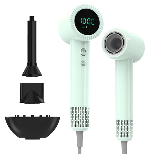 Five Plus Mini High Speed Ionic BLDC Hairdryer 1600W Portable Blow Dryer Professional Hair Dryer with Nozzle Diffuser