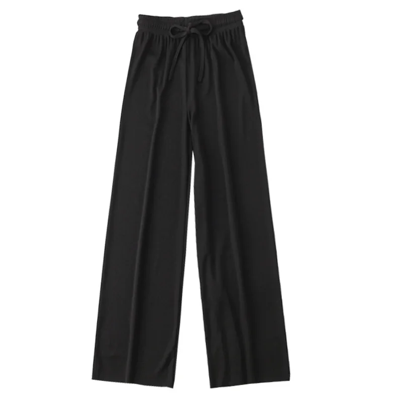 

Ice silk wide-leg pants women's summer 2021 new high-waist drape loose straight-leg thin casual thin knit pants, Picture