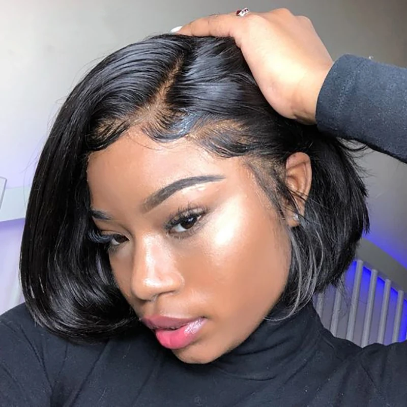 

Wholesale Straight Bob Human Hair Wigs for Women,4x4 Lace Closure Bob Wigs,Short Bob Wig Peruvian Lace Frontal Human Hair Wigs