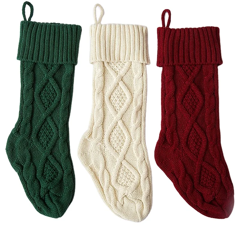 

18"/45CM Cable Knit Pattern Home Decor Personalized Customs Hanging Socks Christmas Stockings