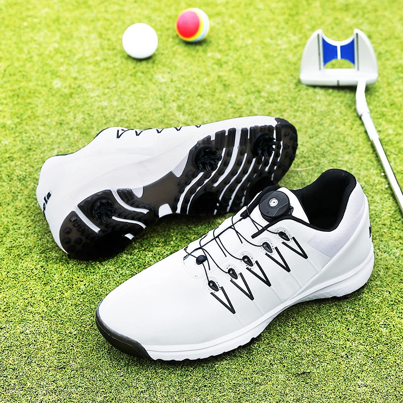 

Wholesale sports shoes Proffeshional self lacing big size golf shoes for men, As photos
