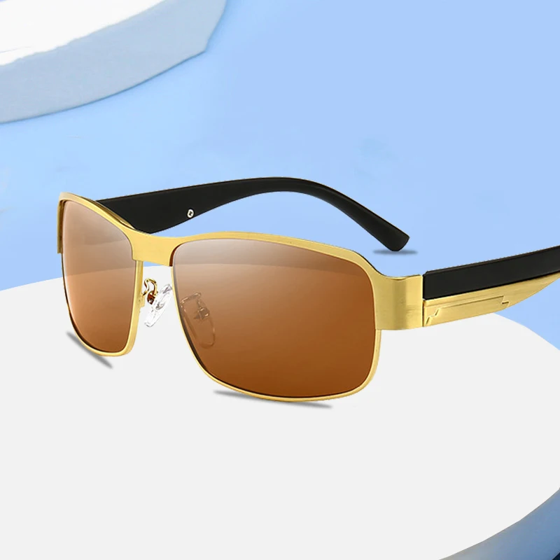

suowei custom 2022 high quality sun glasses men metal black polarized lentes UV protection cycling glasses driving sunglasses, Custom colors