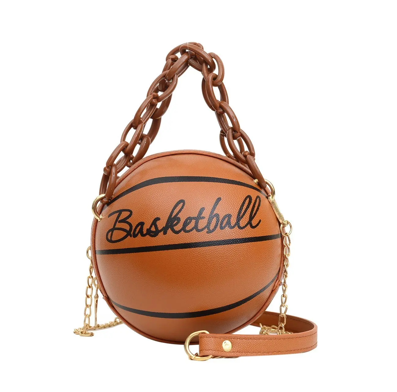 

Factory Wholesale Fashion Bag Basket Ball Purses With Chain Women Bags Pink Basketball Purse Bag Handbags For Ladies, Customized/as stock