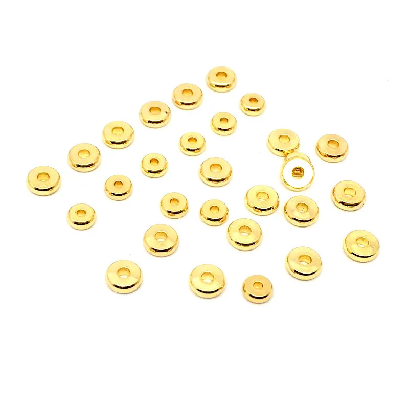 

Wholesale Jewelry Making Supplies spacer stainless steel abacus beads Gold flat wheel beads, Silver