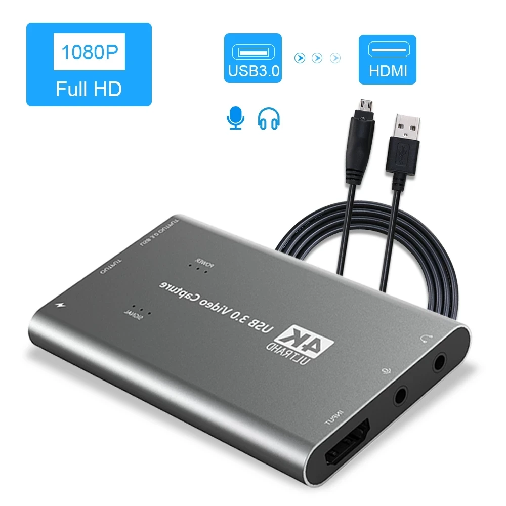 
Hot sale 1080p 60fps For Live Streaming HDMI to USB 3.0 4K Video Capture Card For Xbox PS4 Wii Nintendo Switch 