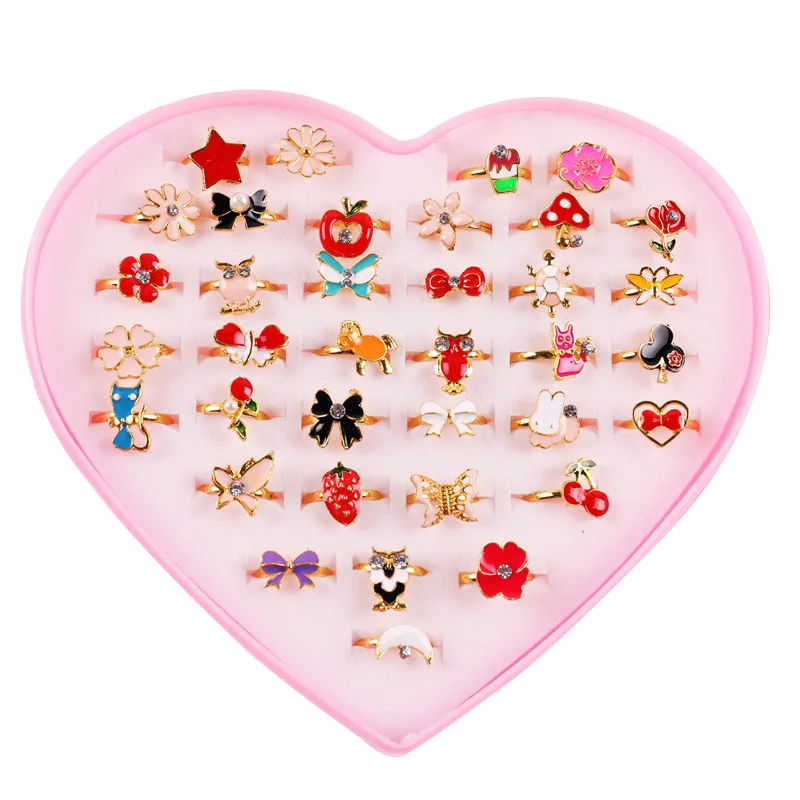 

In stock cute alloy  cartoon kids jewellry girls rings, As picture show