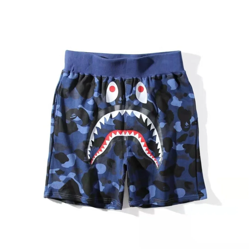 

High quality Bapee shark Printing Camouflage mens sports shorts Asian size