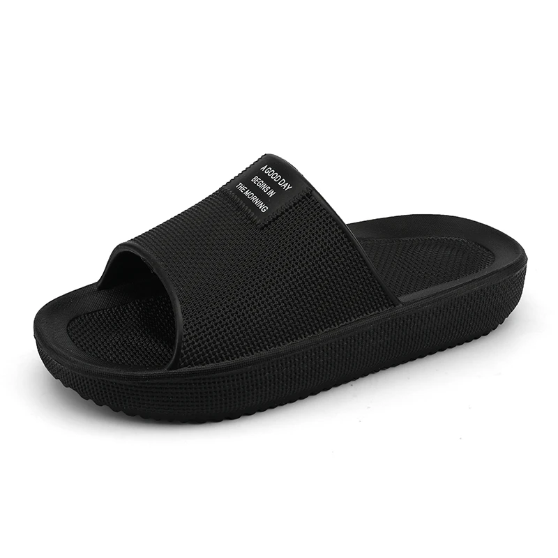 

Mute EVA Sole Men's Slippers Flat Soft House Mens Slides Sandal With Custom Logo 2021