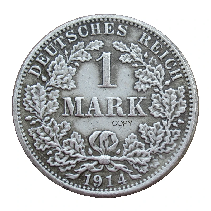 

Reproduction German 1 Mark 1914 A/D/E/F/G/J Mint Silver Plated Coins