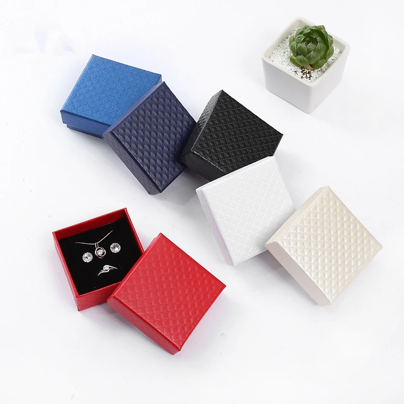 

wholesale custom logo white luxury necklace ring earring jewelry gift paper packaging box, Picture