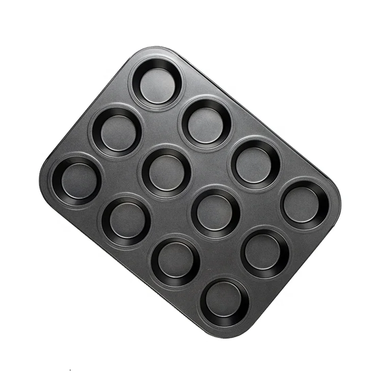 

Non Stick 12 cups Carbon Steel Round Cupcake Coating Muffin Pan/Baking mold