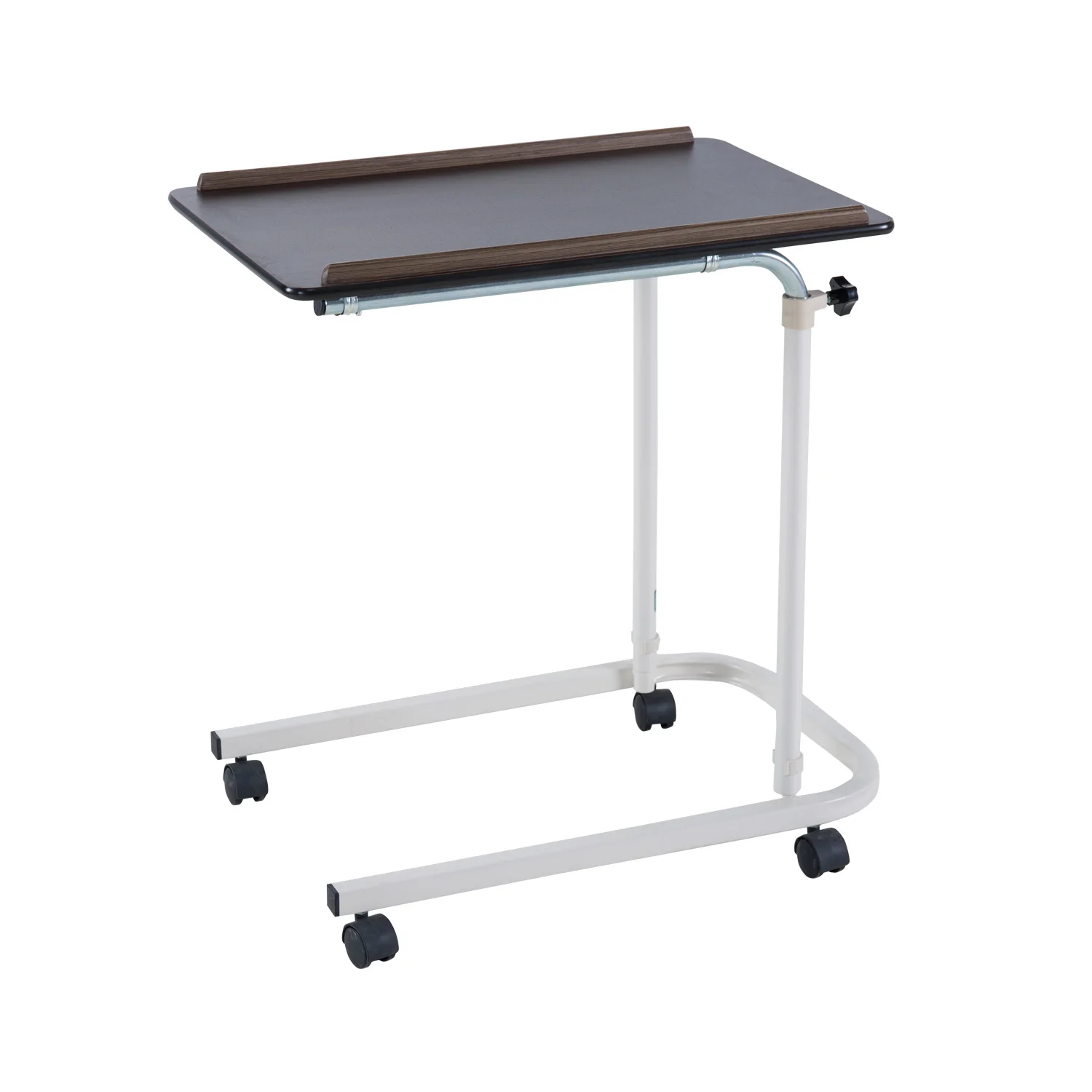 
wood hospital overbed movable table with wheels for hospitals 