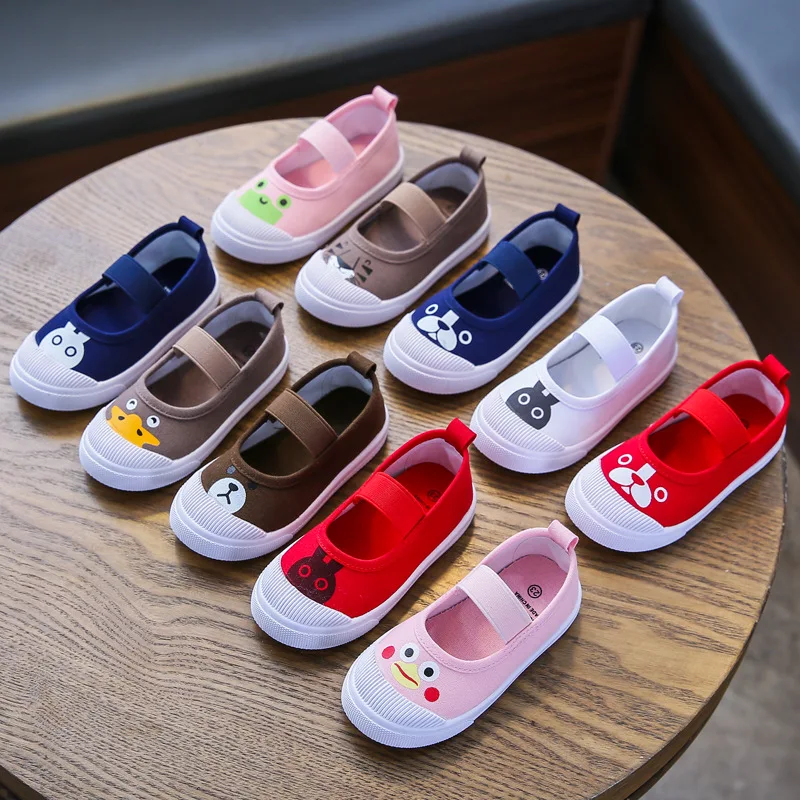 

Size 21-30 Cheap Cute Children Girl Canvas Sneakers Animal Print Kids Casual Shoes, Candy color