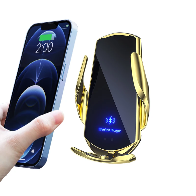 

Hot Sell Fast 15w Wireless Car Phone Charging Holder Smart Magnetic Wireless Car Charger Stand For All Phone