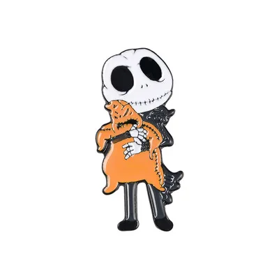 

Jack Skellington Badges Nightmare before Christmas Oogie Boogie Pumpkin King Halloween Movie Jewelry Brooches Lapel Enamel Pins, Colorful