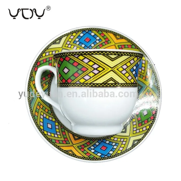 Ydy Ceramic Classic Sheba Art Eritrean Ethiopian Coffee Cup Set Buy