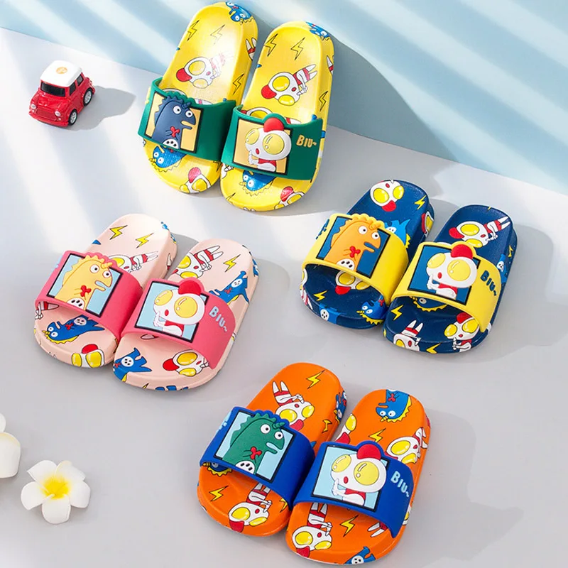 

2022 Summer Kids Shoes Slippers Children Funny Soft Anti-slip Home House Shoe Kids Baby Girls Cartoon Slipper Indoor Floor Shoes
