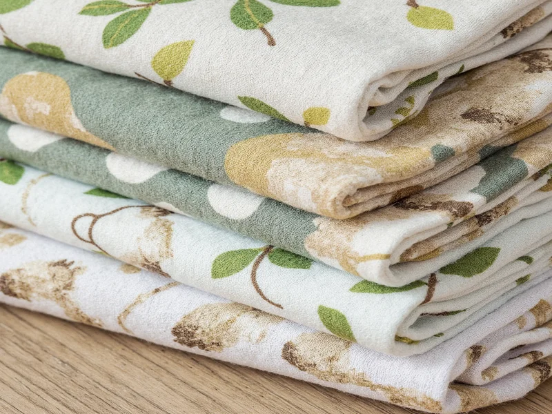 Eco-friendly fabric bundles with organic cotton and recycled materials