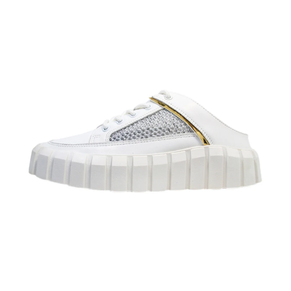 

Fashion 2021 Walking Style Shoes White Flat Sandals Other Net Women Casual Shoes
