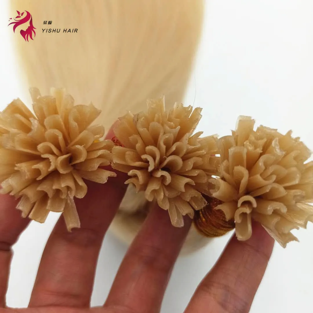 

Wholesale Stock 8A 100% Original European Virgin remy u tip keratin human hair extension, Natural color #1b