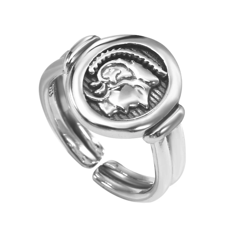 

Fukarni 5.5 Gram New Arrival Adjustable 925 Plain Sterling Silver Concave Avatar Ring TR572