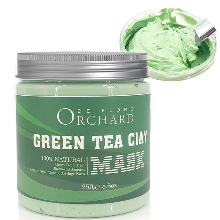 

Skin Care Green Tea Mint Mud Clay Face Mask for Exfoliating and Blackhead Acne